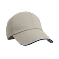 Brun clair - Bleu marine - Front - Result Headwear - Casquette de baseball