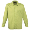 Vert citron - Front - Premier - Chemise à manches longues - Homme