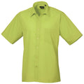 Vert citron - Front - Premier - Chemise à manches courtes - Homme