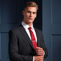 Rouge - Back - Premier - Cravate unie - Homme