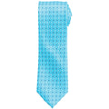 Turquoise - Front - Premier - Cravate à motifs mini carrés - Homme