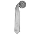 Argent - Front - Premier - Cravate slim rétro - Homme