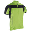 Noir-Vert citron fluo - Front - Spiro - Haut polaire de cyclisme à fermeture zippée - Homme