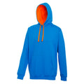 Bleu saphir- Orange - Front - Awdis - Sweatshirt VARSITY - Homme