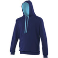 Bleu marine - bleu ciel - Front - Awdis - Sweatshirt VARSITY - Homme