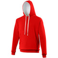 Rouge vif- Blanc - Front - Awdis - Sweatshirt VARSITY - Homme