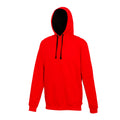 Rouge vif- Noir - Front - Awdis - Sweatshirt VARSITY - Homme