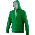Vert- Blanc - Front - Awdis - Sweatshirt VARSITY - Homme