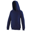Bleu marine Oxford - Front - Awdis - Sweatshirt à capuche - Enfant