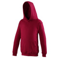 Rouge foncé - Front - Awdis - Sweatshirt à capuche - Enfant