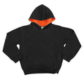 Noir-Orange - Front - Awdis - Sweatshirt à capuche - Enfant unisexe