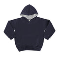 Bleu marine-Gris chiné - Front - Awdis - Sweatshirt à capuche - Enfant unisexe
