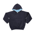 Bleu marine-Bleu ciel - Front - Awdis - Sweatshirt à capuche - Enfant unisexe