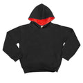 Noir-Rouge feu - Front - Awdis - Sweatshirt à capuche - Enfant unisexe