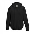 Noir - Front - Awdis - Sweatshirt à capuche et fermeture zippée - Homme