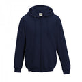 Bleu marine - Front - Awdis - Sweatshirt à capuche et fermeture zippée - Homme