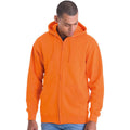 Orange pressée - Back - Awdis - Sweatshirt à capuche et fermeture zippée - Homme