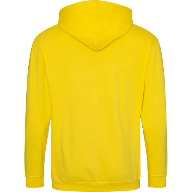 Jaune soleil - Back - Awdis - Sweatshirt à capuche et fermeture zippée - Homme