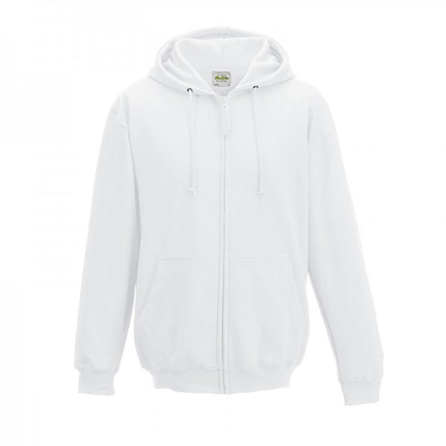 Blanc arctique - Front - Awdis - Sweatshirt à capuche et fermeture zippée - Homme
