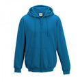 Bleu saphir - Front - Awdis - Sweatshirt à capuche et fermeture zippée - Homme