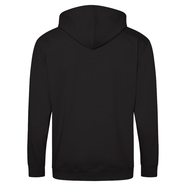 Noir profond - Back - Awdis - Sweatshirt à capuche et fermeture zippée - Homme