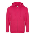 Rose - Front - Awdis - Sweatshirt à capuche et fermeture zippée - Homme