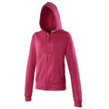 Rose - Front - Awdis - Sweatshirt à capuche et fermeture zippée - Femme