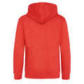 Rouge feu - Back - Awdis - Sweatshirt à capuche et fermeture zippée - Enfant unisexe