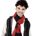 Noir-Rouge - Back - Beechfield - Écharpe rayée tricotée - Adulte unisexe
