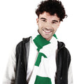 Vert-Blanc - Back - Beechfield - Écharpe rayée tricotée - Adulte unisexe