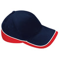 Bleu marine-rouge - Front - Beechfield - Casquette de baseball - Unisexe