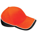 Orange-noir-blanc - Front - Beechfield - Casquette de baseball - Unisexe