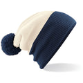 Blanc cassé-Bleu marine - Back - Beechfield - Bonnet tricoté - Garçon
