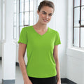 Vert citron - Back - AWDis - T-shirt à col en V - Femme