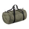 Vert olive-Noir - Front - BagBase Packaway - Sac de voyage (32 litres)