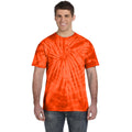 Orange - Back - Colortone - T-shirt rétro 100% coton - Adulte unisexe