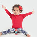 Rouge - Back - Larkwood - T-shirt à manches longues 100% coton - Bébé et enfant
