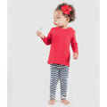 Rouge - Side - Larkwood - T-shirt à manches longues 100% coton - Bébé et enfant