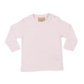 Rose pâle - Front - Larkwood - T-shirt à manches longues 100% coton - Bébé et enfant