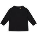 Noir - Front - Larkwood - T-shirt à manches longues 100% coton - Bébé et enfant