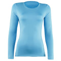 Bleu clair - Front - Rhino - T-shirt base layer à manches longues - Femme