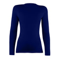 Bleu marine - Back - Rhino - T-shirt base layer à manches longues - Femme