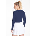 Bleu marine - Side - Rhino - T-shirt base layer à manches longues - Femme