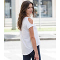 Blanc - Side - SF - T-shirt à épaules dénudées - Femme