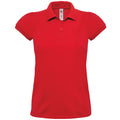 Rouge - Front - B&C Heavymill - Polo à manches courtes - Femme
