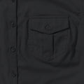 Noir - Pack Shot - Russell Collection - Chemisier 100% coton à manches courtes - Femme