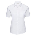 Blanc - Front - Russell Collection - Chemisier en popeline 100% coton à manches courtes - Femme