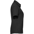 Noir - Side - Russell Collection - Chemisier en popeline 100% coton à manches courtes - Femme