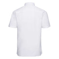 Blanc - Back - Russell - Chemise de travail en popeline 100% coton à manches courtes - Homme