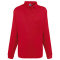 Rouge classique - Front - Russell Europe - Sweatshirt avec col et boutons - Homme